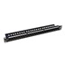 Solarix 19" patch panel Solarix 24 x RJ45 CAT5E UTP s vyvazovací lištou 1U SX24L-5E-UTP-BK-N
