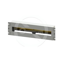 Solarix Instalační panel 3U s DIN lištou do 19" rozvaděče, BK RAL9005 RAIL-3U-DIN-BK
