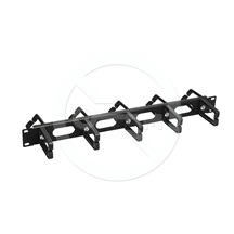 Solarix Vyvazovací panel oboustranný 19" 1U BK plastové oko CMP4 VP-06-1-PO2-B