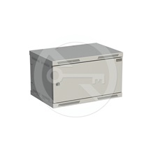 Solarix Rozvaděč nástěnný SENSA 6U 400mm, dveře plech, RAL 7035, SENSA-6U-64-21-G