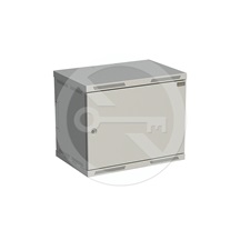 Solarix Rozvaděč nástěnný SENSA 9U 400mm, dveře plech, RAL 7035, SENSA-9U-64-21-G
