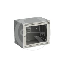 Solarix Rozvaděč nástěnný SENSA 9U 400mm, dveře sklo, RAL 7035, SENSA-9U-64-11-G