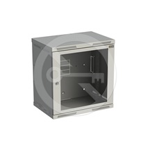 Solarix Rozvaděč nástěnný SENSA 12U 400mm, dveře sklo, RAL 7035, SENSA-12U-64-11-G