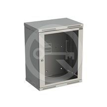 Solarix Rozvaděč nástěnný SENSA 15U 400mm, dveře sklo,RAL 7035, SENSA-15U-64-11-G