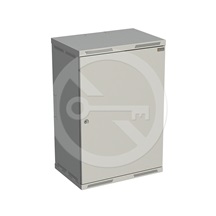 Solarix Rozvaděč nástěnný SENSA 18U 400mm, dveře plech, RAL 7035, SENSA-18U-64-21-G