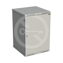 Solarix Rozvaděč nástěnný SENSA 18U 600mm, dveře plech, RAL 7035, SENSA-18U-66-21-G