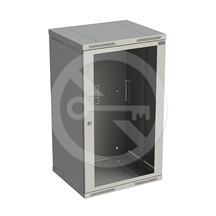 Solarix Rozvaděč nástěnný SENSA 21U 600mm, dveře sklo, RAL 7035, SENSA-21U-66-11-G
