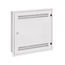 Rozvaděč SOHO LC-18 do zdi s lištami 2U, 4U a 11U, 550x550 bílá RAL9003 s rámečkem k zazdění