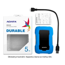 ADATA Externí HDD 1TB 2,5" USB 3.1 HD330, RED COLOR BOX, červený (gumový, nárazu odolný)