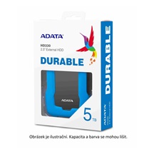 ADATA Externí HDD 1TB 2,5" USB 3.1 HD330, RED COLOR BOX, červený (gumový, nárazu odolný)