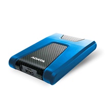 ADATA Externí HDD 1TB USB 3.1 DashDrive Durable HD650, modrý (gumový, nárazu odolný)