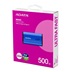 ADATA Externí SSD 500GB SE880, USB-C 3.2 Gen 2x2, R:2000/W:2000MB/s, modrá