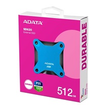 ADATA Externí SSD 512GB SD620, USB Micro-B, USB 3.2 Gen 2, R:520/W:460MB/s, modrá
