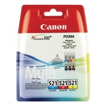 Canon CARTRIDGE CLI-521 C/M/Y MULTI-PACK pro Pixma iP 3600, iP4600, iP4700, MP540, MP550,560, MP620,630,640 (470 str.)