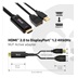 Club3D adaptér aktivní HDMI na DisplayPort 4K60Hz, M/F