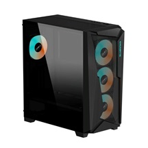 GIGABYTE case GB-C301G V2, Mid Tower, 1xUSB-C 3.2, 2xUSB 3.0, ARGB Hub, 4x 120mm ARGB Fan, černá