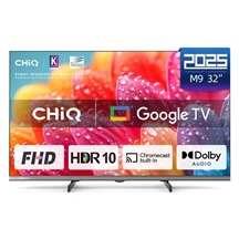 CHiQ L32FM9E TV 32", FHD, LED, metalická bezrámečková, Smart, Google TV, HDR, Chromecast