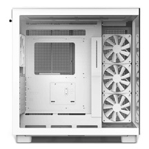 NZXT skříň H9 Flow dvoukomorová ATX / 4x120mm fan / až 10xfan / perforovaný top / proskl. bočnice, front / bílá