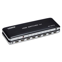 PremiumCord 4K@60hz HDMI switch 7:1 plastový s dálkovým ovladačem