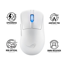 ASUS myš ROG Keris II Ace, bezdrátová herní myš, bílá