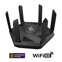 ASUS RT-AXE7800 (AXE7800) WiFi 6E Extendable Router, 2.5G port, AiMesh, 4G/5G Mobile Tethering