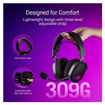 ASUS sluchátka ROG Pelta, Bezdrátové BT a RF 2.4GHz, ARGB, černá