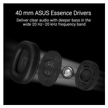 ASUS sluchátka TUF Gaming H1 GEN II, Drátový Herní Headset, černá