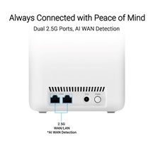 ASUS ZenWifi BD4 1-pack, WiFi7 Extendable Router, AiMesh, 2x WAN/LAN