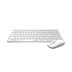 RAPOO set klávesnice a myš 9300M, bezdrátová, Multi-Mode Slim Mouse, Ultra-Slim Keyboard, bílá