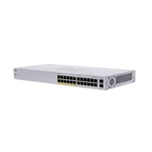 Cisco switch CBS110-24PP (24xGbE, 2xGbE/SFP combo, 12xPoE+, 100W, fanless) - REFRESH