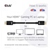 Club3D Adaptér HDMI 2.1 Ultra Rychlý HDMI™ Certifikovaný 4K120Hz, 8K60Hz, 48Gbps (M/M 1.5 m/4.92 ft), 28 AWG
