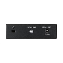 D-Link DGS-1005P 5-port Gigabit Desktop PoE+ Switch, 4 porty jsou PoE+, PoE budget 60W