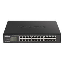 D-Link DGS-1100-24PV2 24-Port PoE Gigabit Smart Managed Switch, 12x PoE, PoE budget 100W, fanless