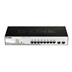 D-Link DGS-1210-08P 10-port Gigabit Smart PoE Switch, 8x GbE PoE+, 2x SFP, PoE 65W, fanless
