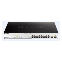 D-Link DGS-1210-10MP 10-port Gigabit Smart+ PoE Switch, 8x GbE PoE+, 2x SFP, PoE 130W, fanless