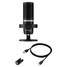 HyperX DuoCast - USB Microphone (Black) - RGB Lighting (HMID1R-A-BK/G) - Mikrofon