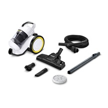 Karcher VC 3 podlahový vysavač, 700 W, HEPA filtr, bezsáčkový, 76 dB, prachová nádoba 0,9 l, bílá