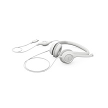 Logitech Headset H390, drátový, USB, bílá