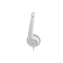 Logitech Headset H390, drátový, USB, bílá
