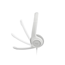 Logitech Headset H390, drátový, USB, bílá
