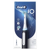 Oral-B iO Series 3 Matt Black elektrický zubní kartáček, magnetický, 3 režimy, tlakový senzor