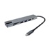 PremiumCord Adaptér USB-C na HDMI + USB3.0 + USB2.0 + PD + SD/TF + RJ45