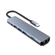 PremiumCord Adaptér USB-C na HDMI + USB3.0 + USB2.0 + PD + SD/TF + RJ45