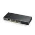 Zyxel GS1915-8EP 8-port Gigabit Web Smart PoE switch, 8x gigabit RJ45, fanless, 60W PoE budget