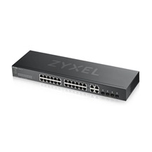 Zyxel GS1920-24V2 28-port Gigabit WebManaged Switch, 24x gigabit RJ45, 4x gigabit RJ45/SFP, fanless