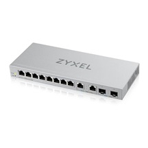 Zyxel XGS1210-12 12-port Gigabit Webmanaged Switch, 8x gigabit RJ45, 2x 2,5GbE RJ45, 2x SFP+