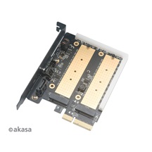 AKASA adaptér M.2 do PCIex s chladičem RGB
