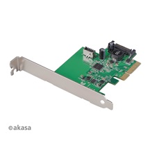 AKASA PCIe karta USB 3.2 Gen 2 interní konektor