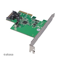 AKASA PCIe karta USB 3.2 Gen 2 interní konektor