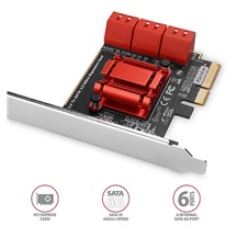 AXAGON PCES-SA6, PCIe řadič - 6x interní SATA 6G port, ASM1166, SP & LP